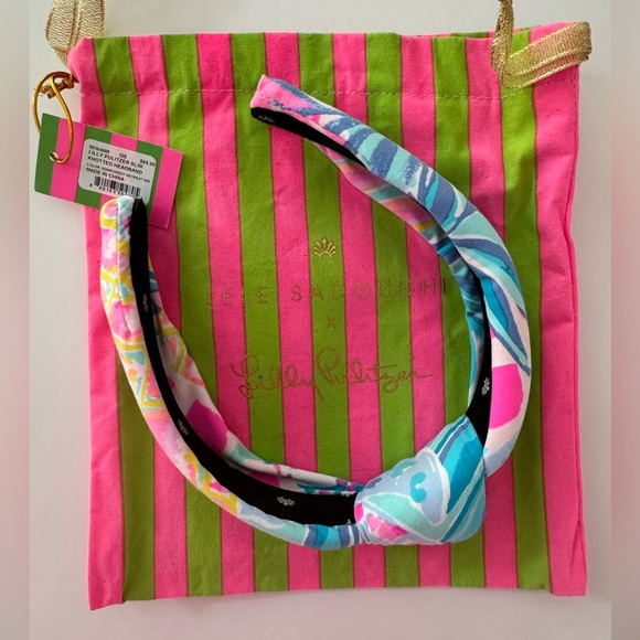 LELE SADOUGHI X LILLY PULITZER Rainforest Retreat Slim Knotted Headband - Picture 4 of 10